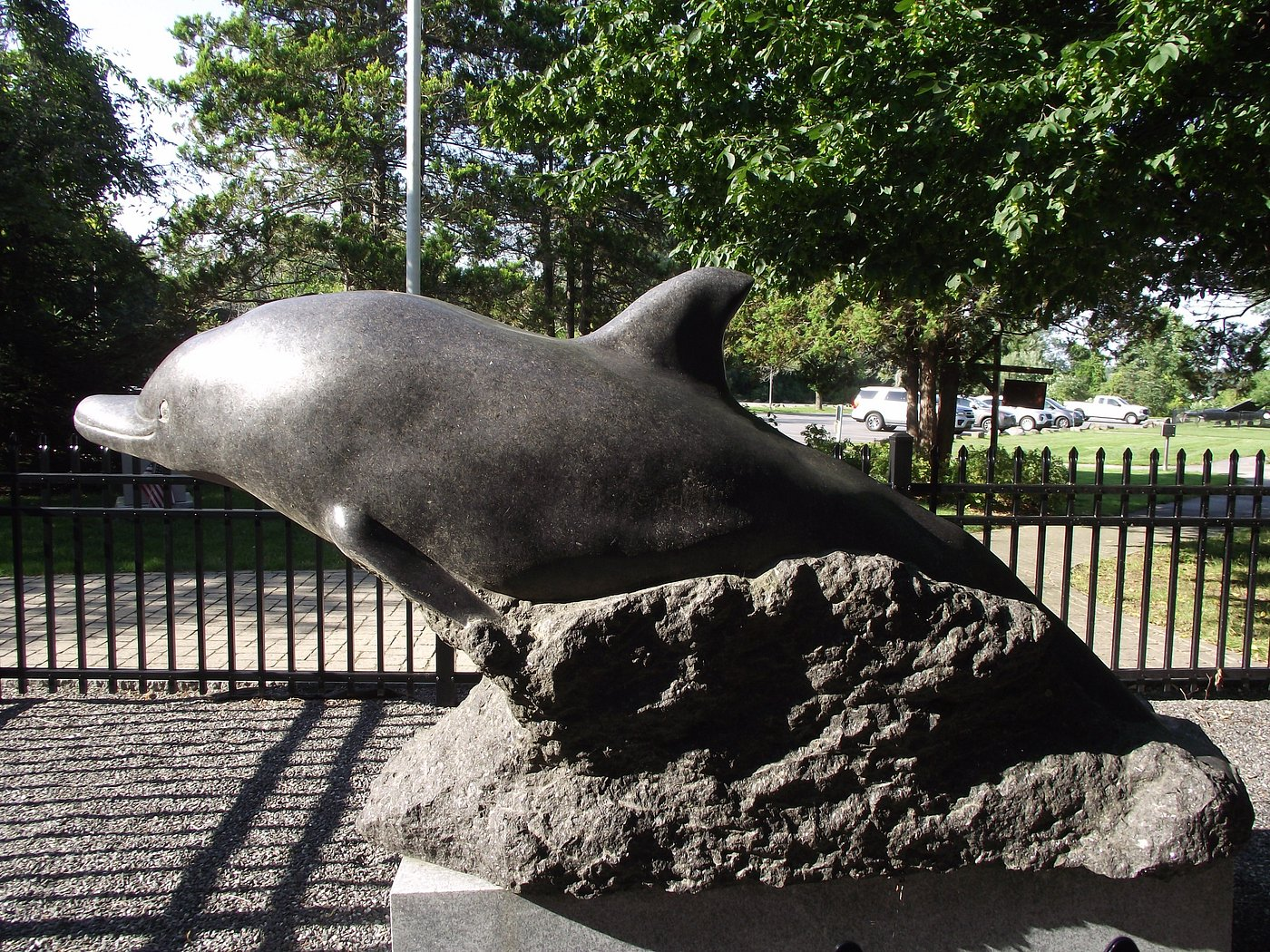 Black Dolphin sculpture by Cabot Lyford