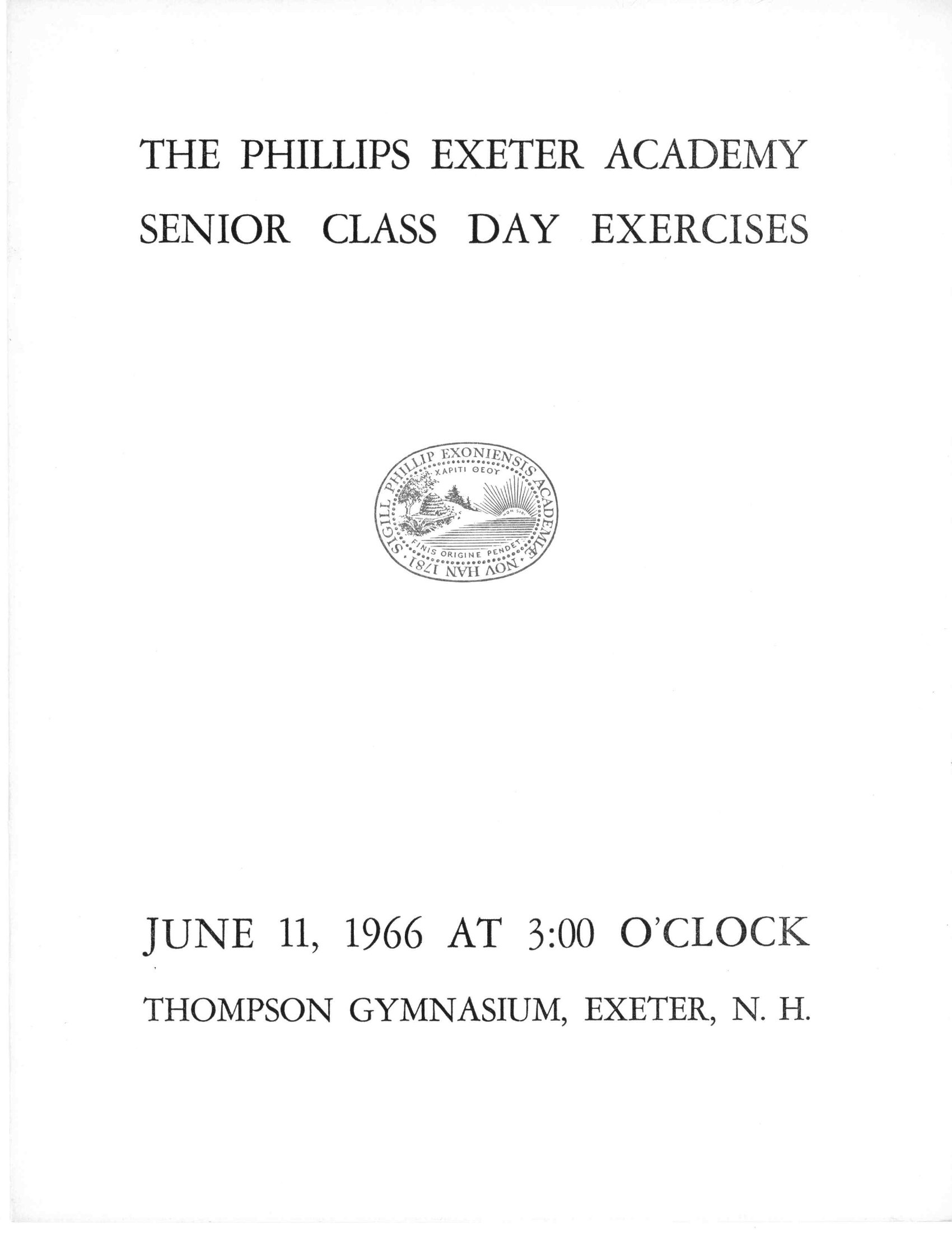 Senior Class Day Program Page 1