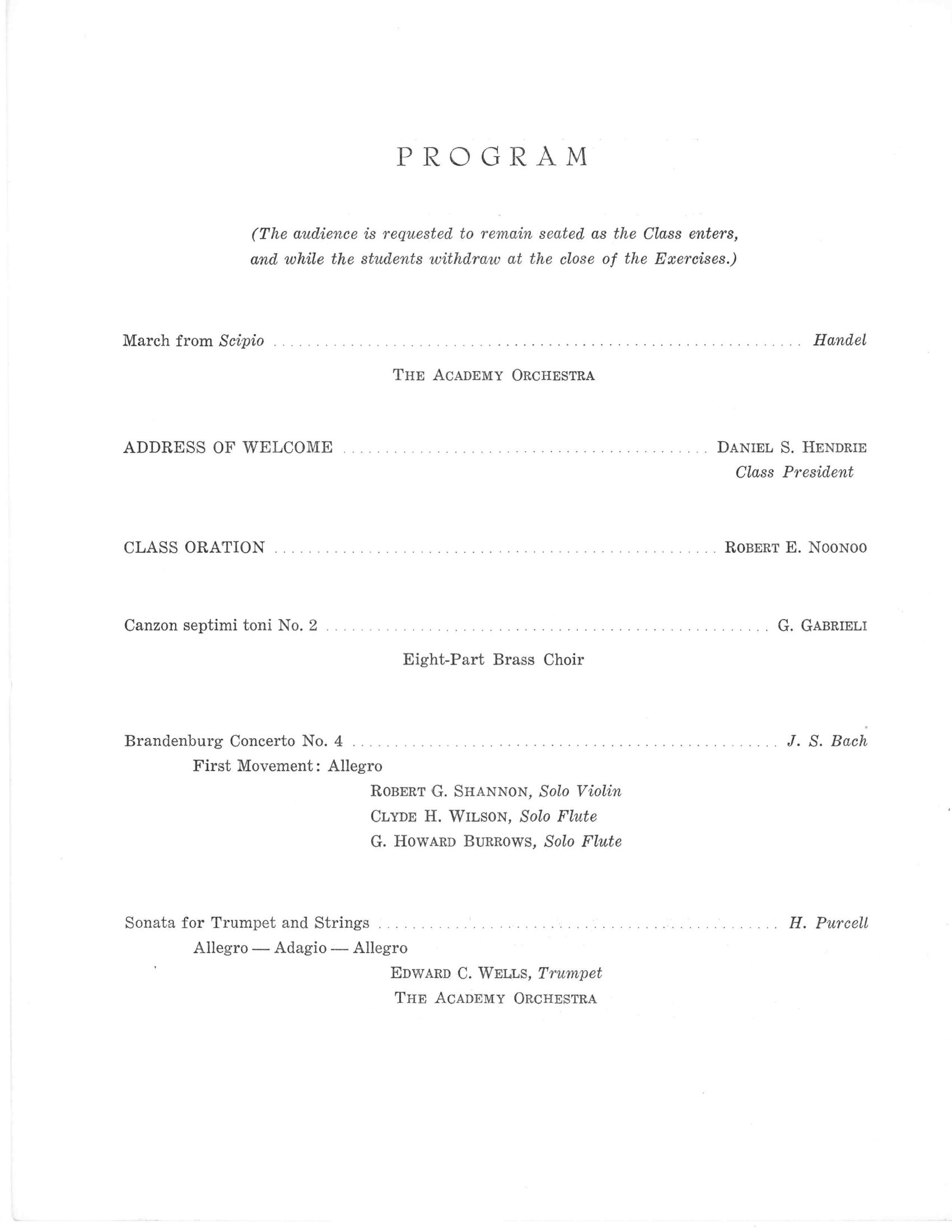 Senior Class Day Program Page 2