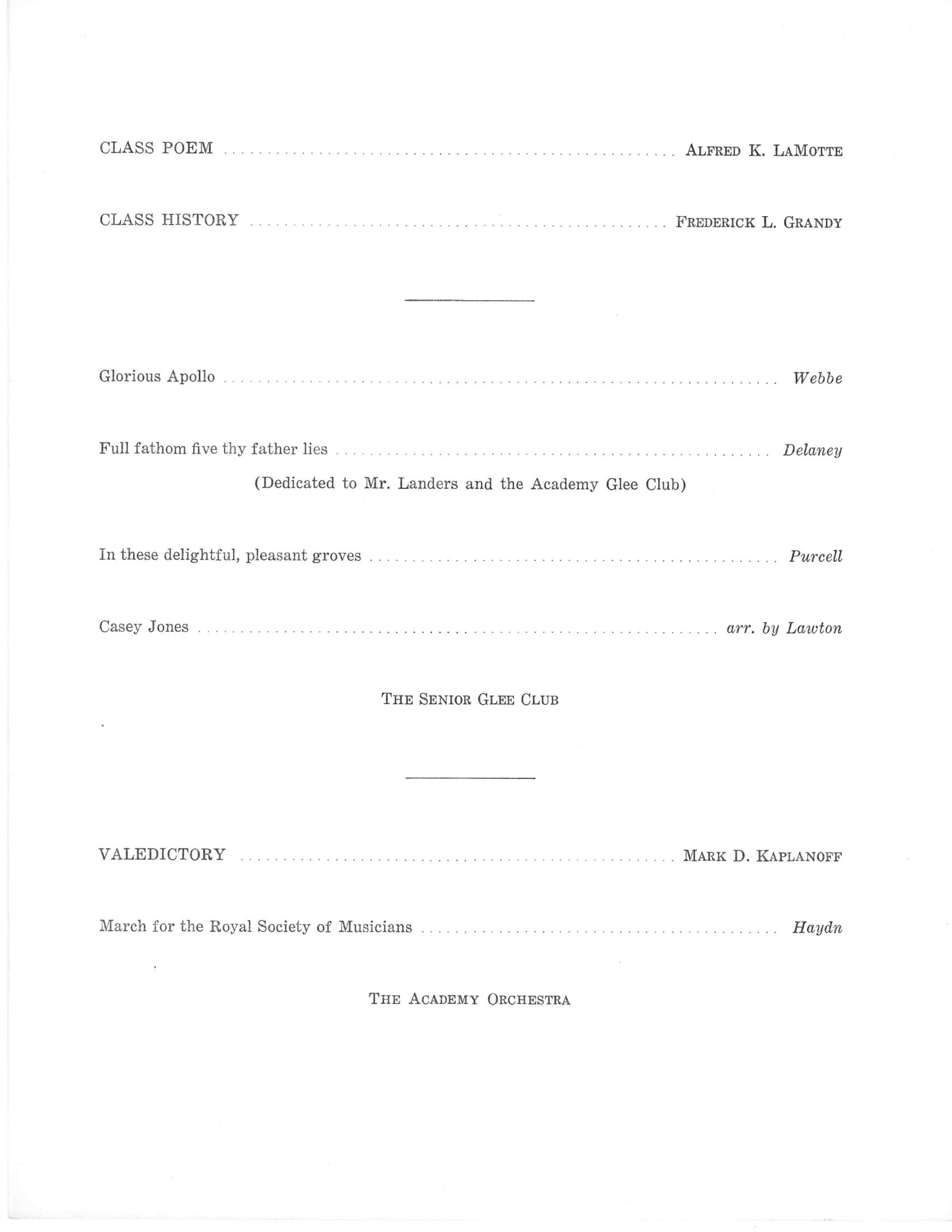 Senior Class Day Program Page 3